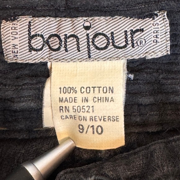 Vintage High Waisted Corduroy Pants Size 8 Pleated Tapered Preppy Winter Casual - Picture 4 of 11